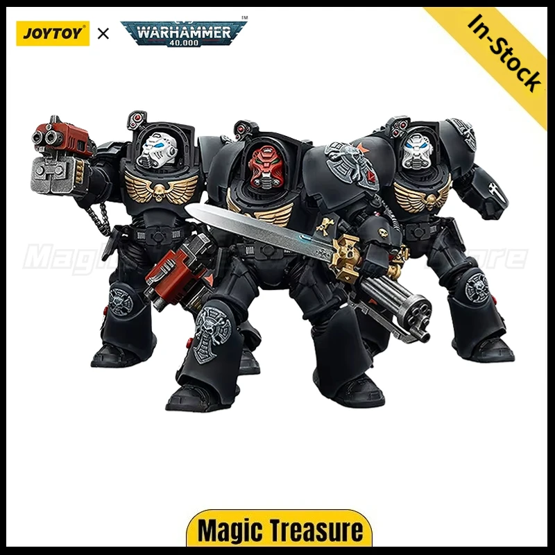 

В наличии: Оригинальная коллекционная фигурка JOYTOY Warhammer 40K Black Templars Terminator, 3 шт., масштаб 1/18.