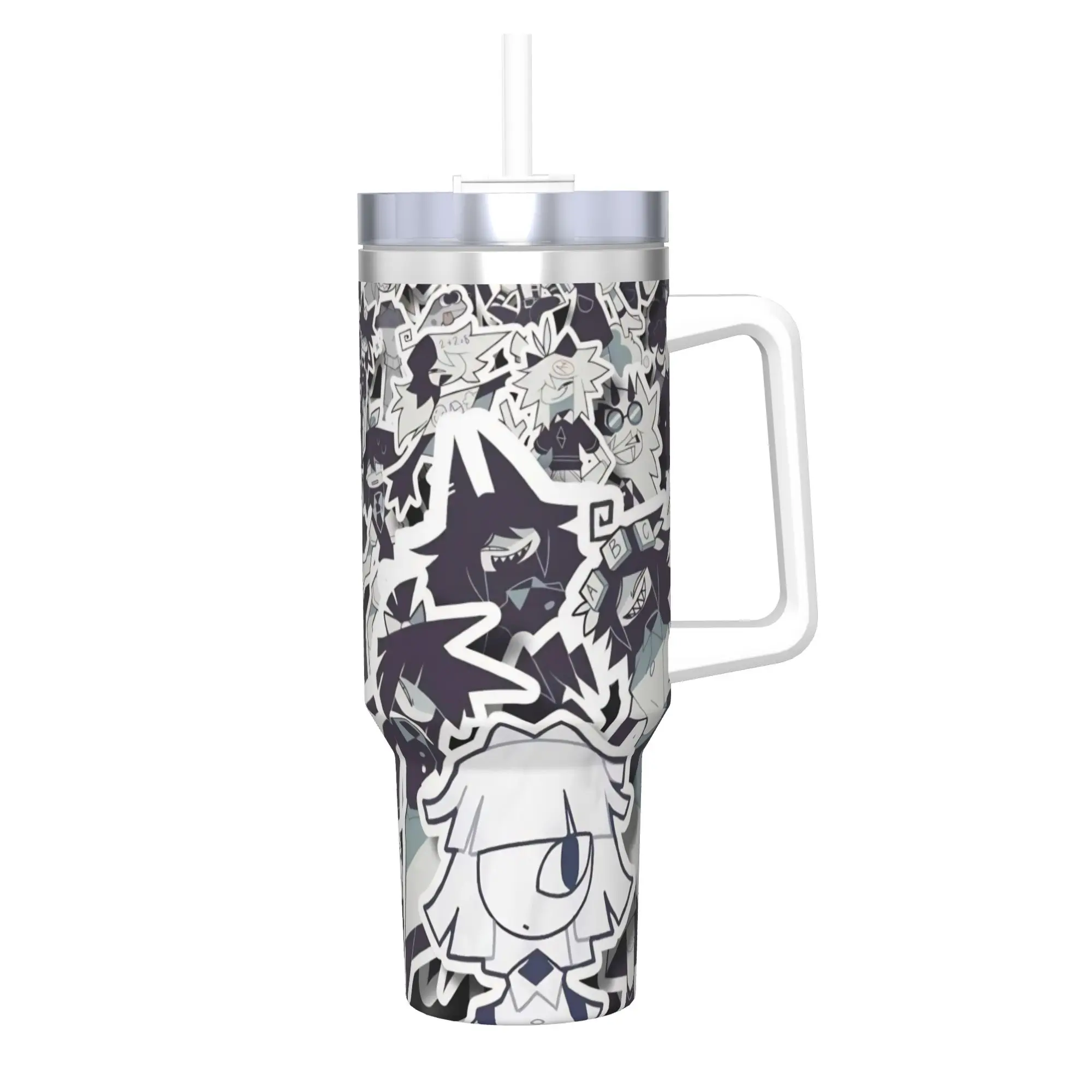 FPE Fundamental Paper Education 40oz Tumbler Stainless Steel Double Wall Vacuum Insulated  Cup With Straw