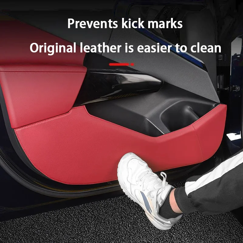 Leather Car Door Anti Kick Pad Door Panel Protective Pad Anti-stepping Seat Rear Kick Pad Sticker For BMW X3 G45‌ 2025