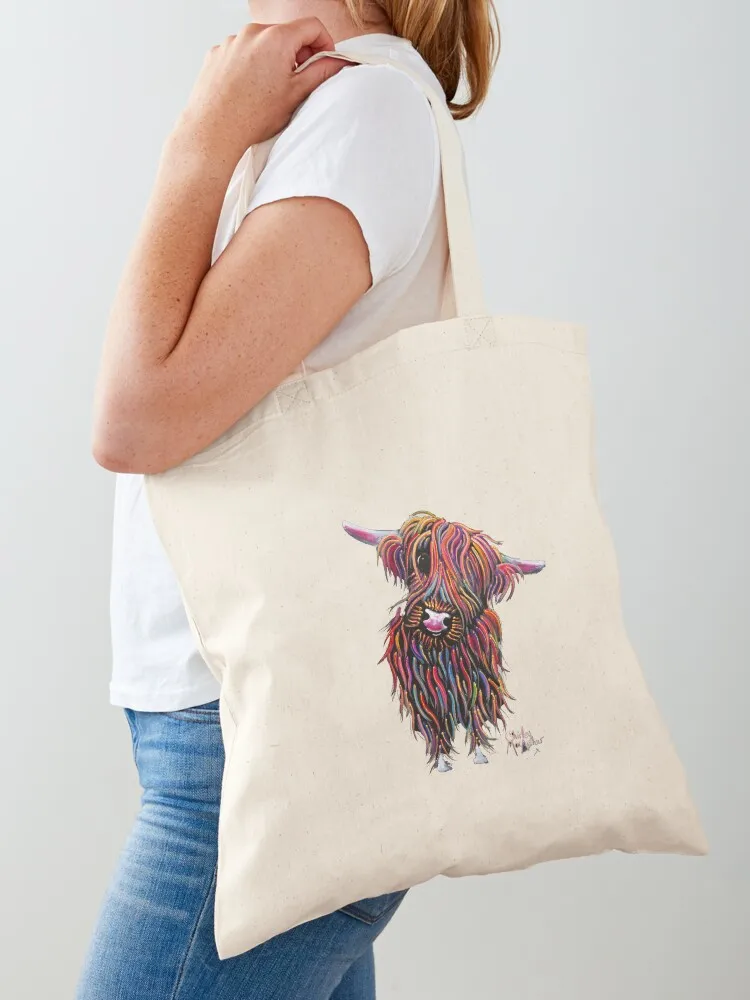 Scottish Highland Cow ' BoLLY ' by Shirley MacArthur Tote Bag Shopping bags Lady bag Lady bags Eco bag Canvas Tote