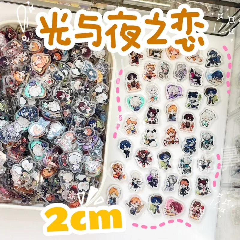 Cartoon Anime Light and Night Acrylic Patch 4cm 8cm Transparent Handmade DIY Keychain PP Clip Accessories Material Wholesale