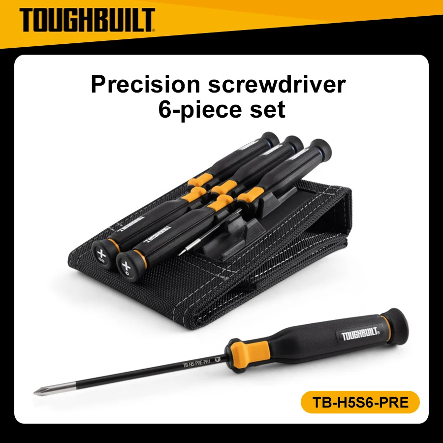 

ToughBuilt 6-Piece Precision Screwdriver Set TB-H5S6-PRE