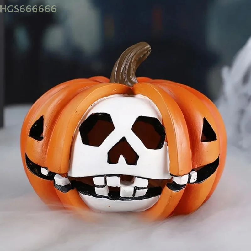 Kerajinan Resin Gaya Nordik: Hiasan Rumah Bertema Halloween seperti Hantu, Tengkorak, dan Labu