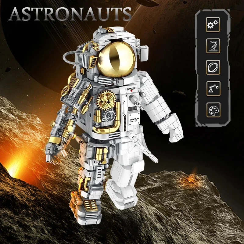 

1088PCS Mechanical Aerospace Astronaut Building Blocks Space Detect Assemble Bricks Toys Desk Decoration Gift For Children