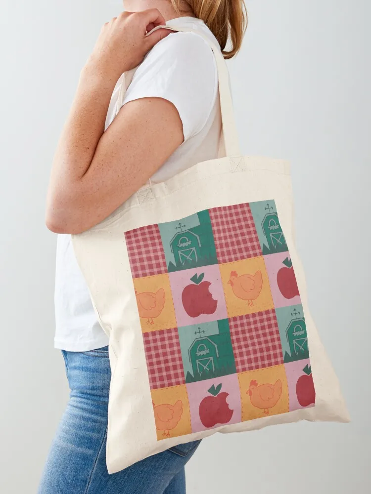 

Farm Pattern Tote Bag Canvas bag sac pour femme canvas tote bags Portable shopping bag