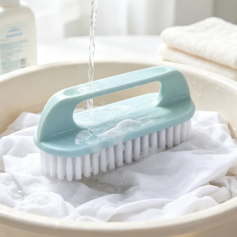 10pcs Plastic Multi Function Laundry Brush With Cleaning Design For Clothes And Shoe Organization