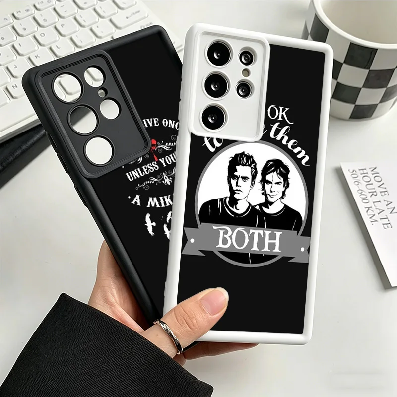 He Vampire Diaries Stefan Damon Salvatore Phone Case For Samsung S25 S26 FE S23 S22 Ultra Galaxy S21 S20 Plus S24 FE Cover Coque