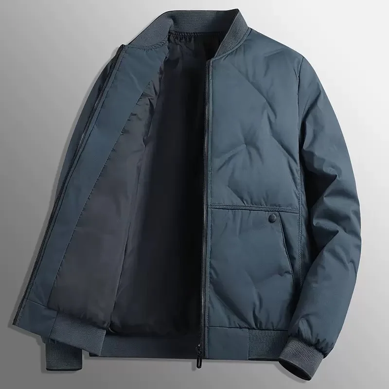 

Autumn and Winter Fashion Solid Color Windproof Thickened Warm Cotton-Padded Jacket Men's Casual Loose Sports Large Size Coat