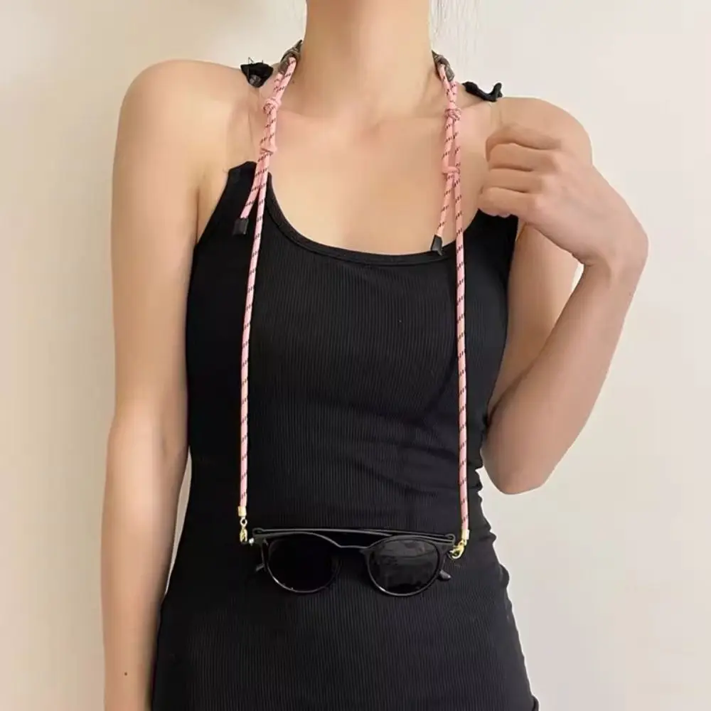 مكافحة سقوط حبل نايلون سلسلة النظارة نسج الرقبة حزام سلسلة النظارات الحبل الملونة نظارات تخزين الحبل #2