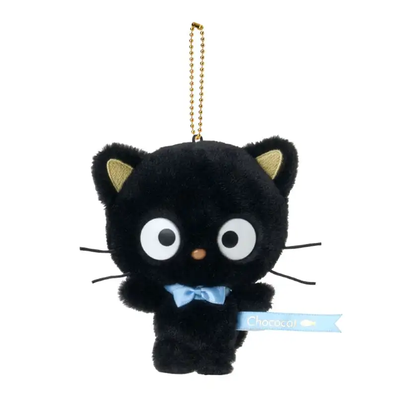 

Chococat плюшевый брелок для ключей с рисунком черного кота Kawaii милая сумка брелки талисман подвеска брелок