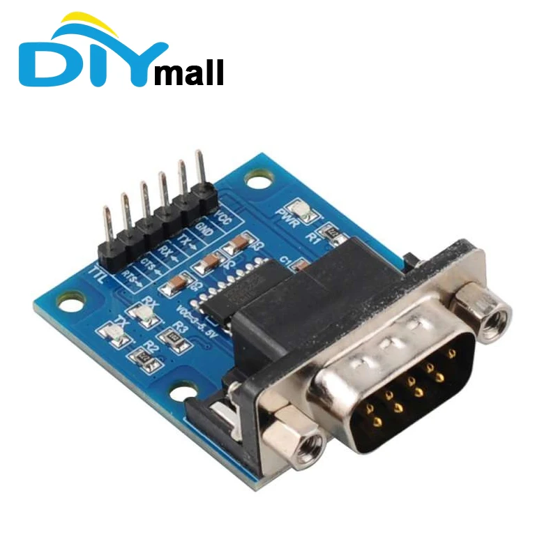 TTL to RS232 Serial Port Converter Module DB9 Connector Male FAmale with 6P Straight Pin Header for STC STM32 NXP