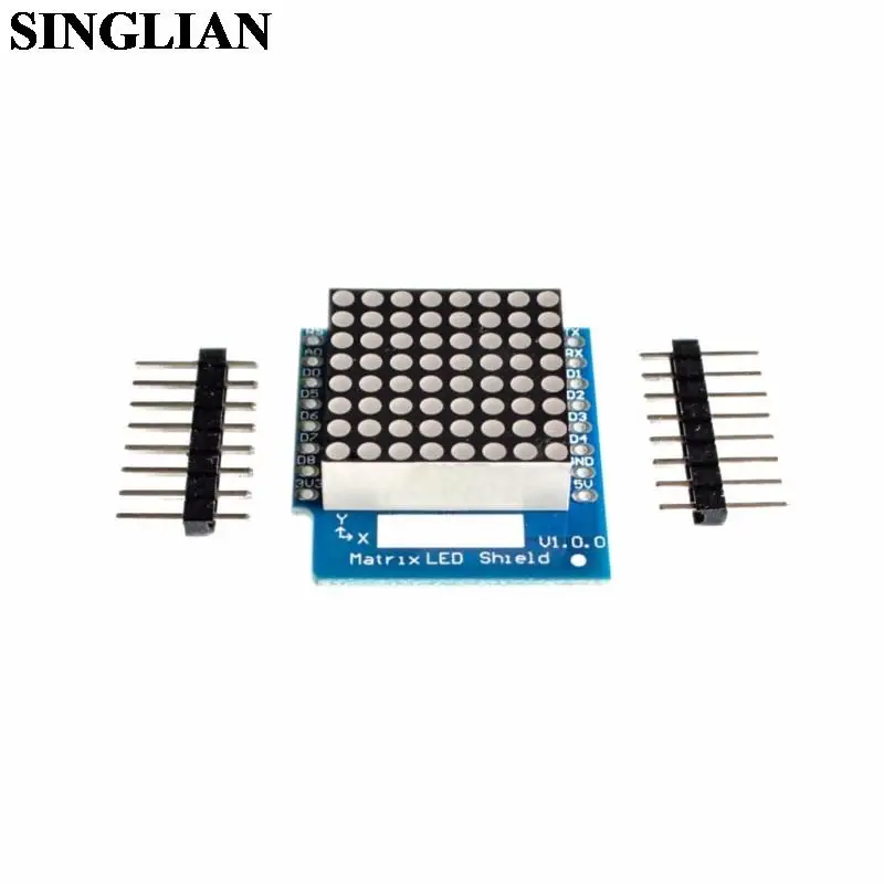 1set Matrix LED Shield V1.0.0 For WEMOS D1 Mini 8x8 Matrix Lattice LED Module With 8Pin