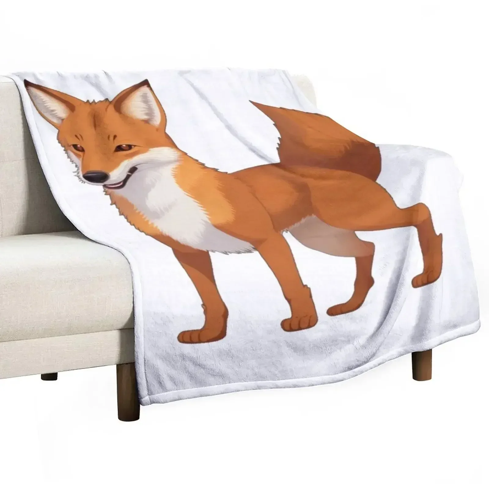 Dynamic Dhole Wildlife Throw Blanket Blankets For Sofas Beach Nap Luxury Designer Large funny gift Blankets