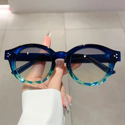 KAMMPT Vintage Round Sunglasses 2024 New in Stylish Multi Candy Color Women Shades Trendy Fashion Brand Design Gradient Eyewear
