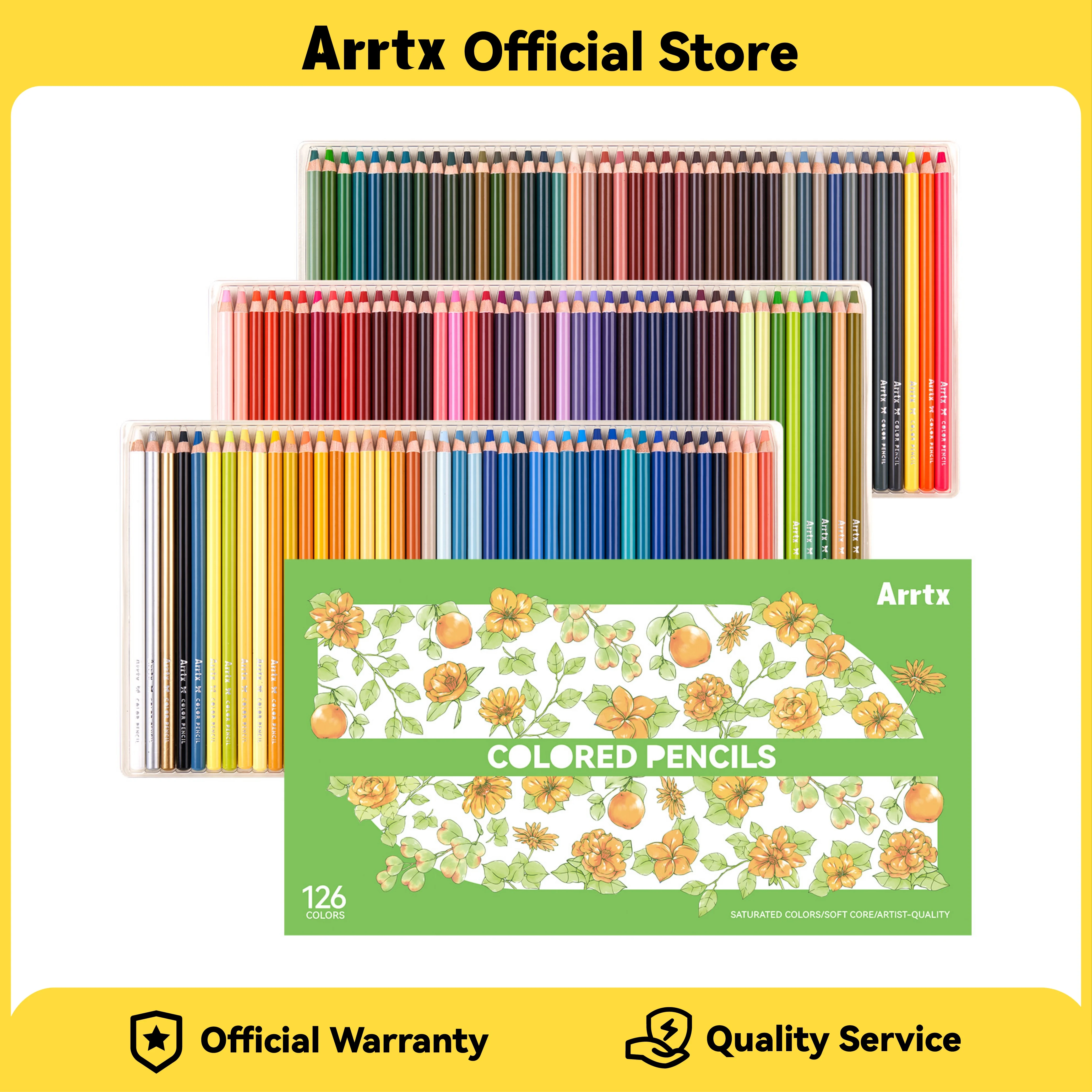 

2026 Arrtx Colored Pencils 126 Colors Soft Core For Adult Coloring Drawing Blending Shading Sketching Painting For Artists