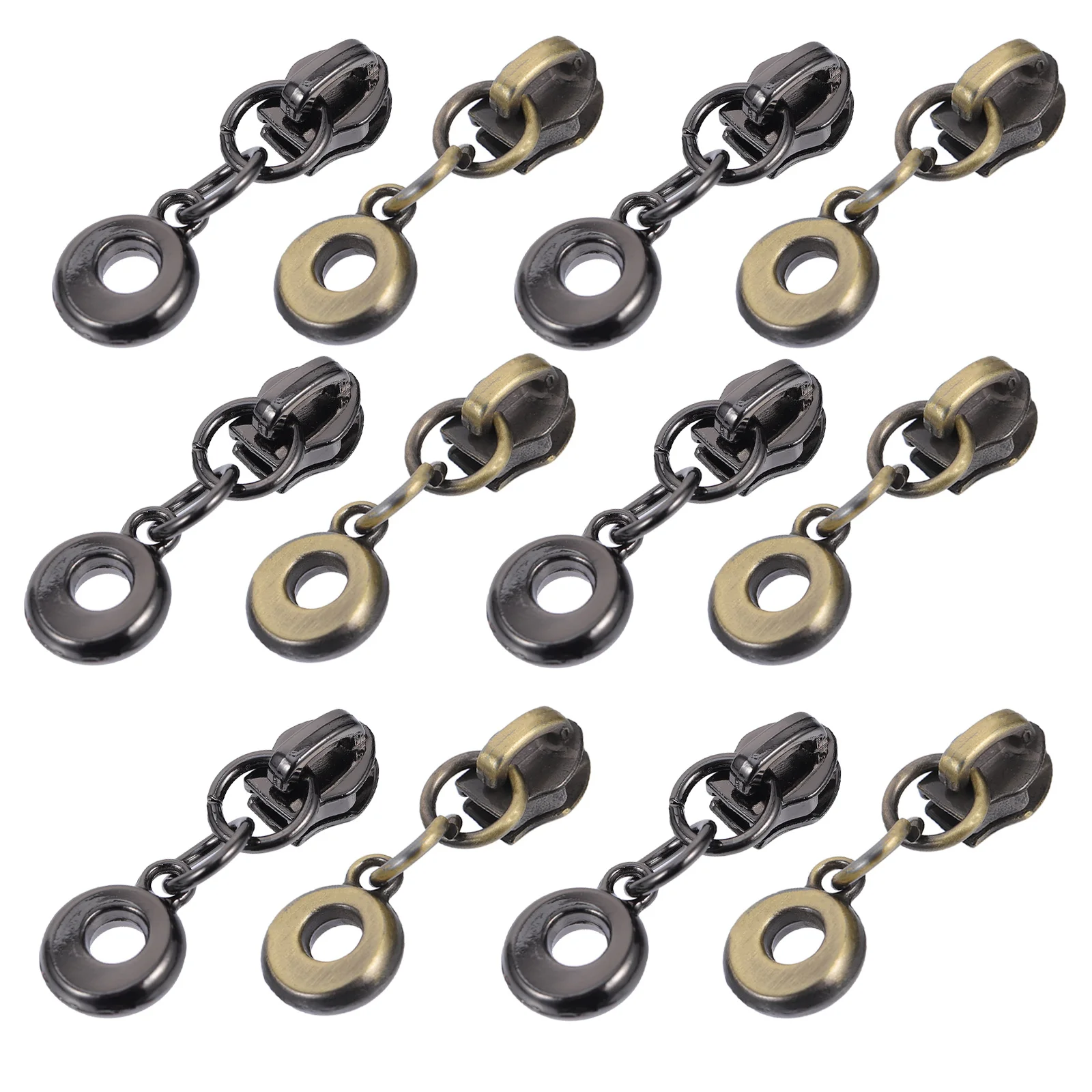 

50 Pcs Metal Zipper Pulls Durable Repair Pull Tabs for Bags Suitcases Gym Coats Clothing Accessories DIY Fixers Tools