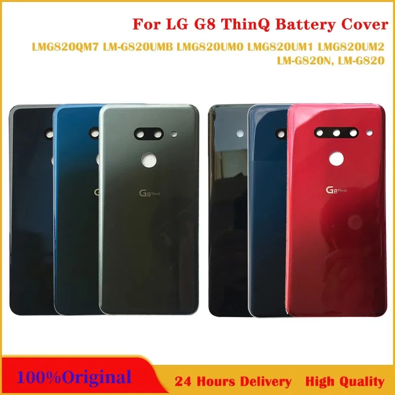 

3D Glass For LG G8 ThinQ G820N G820QM G820V G820UM Battery cover Rear Door Housing Back Case replace With Adhesive