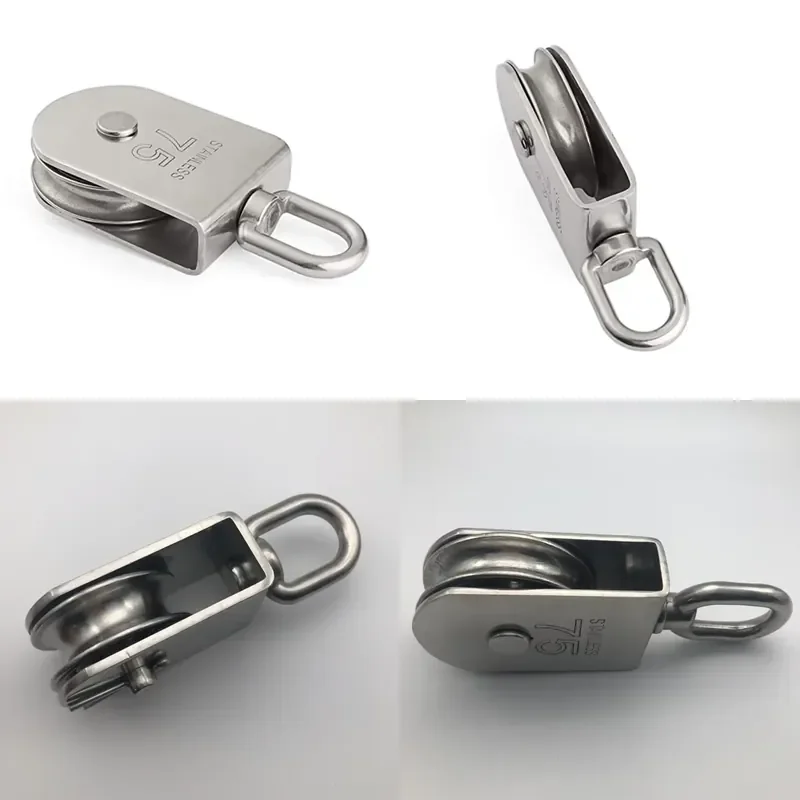 Heavy stainless steel lifting pulley block Rotary rope pulley block Chain pulley block 1