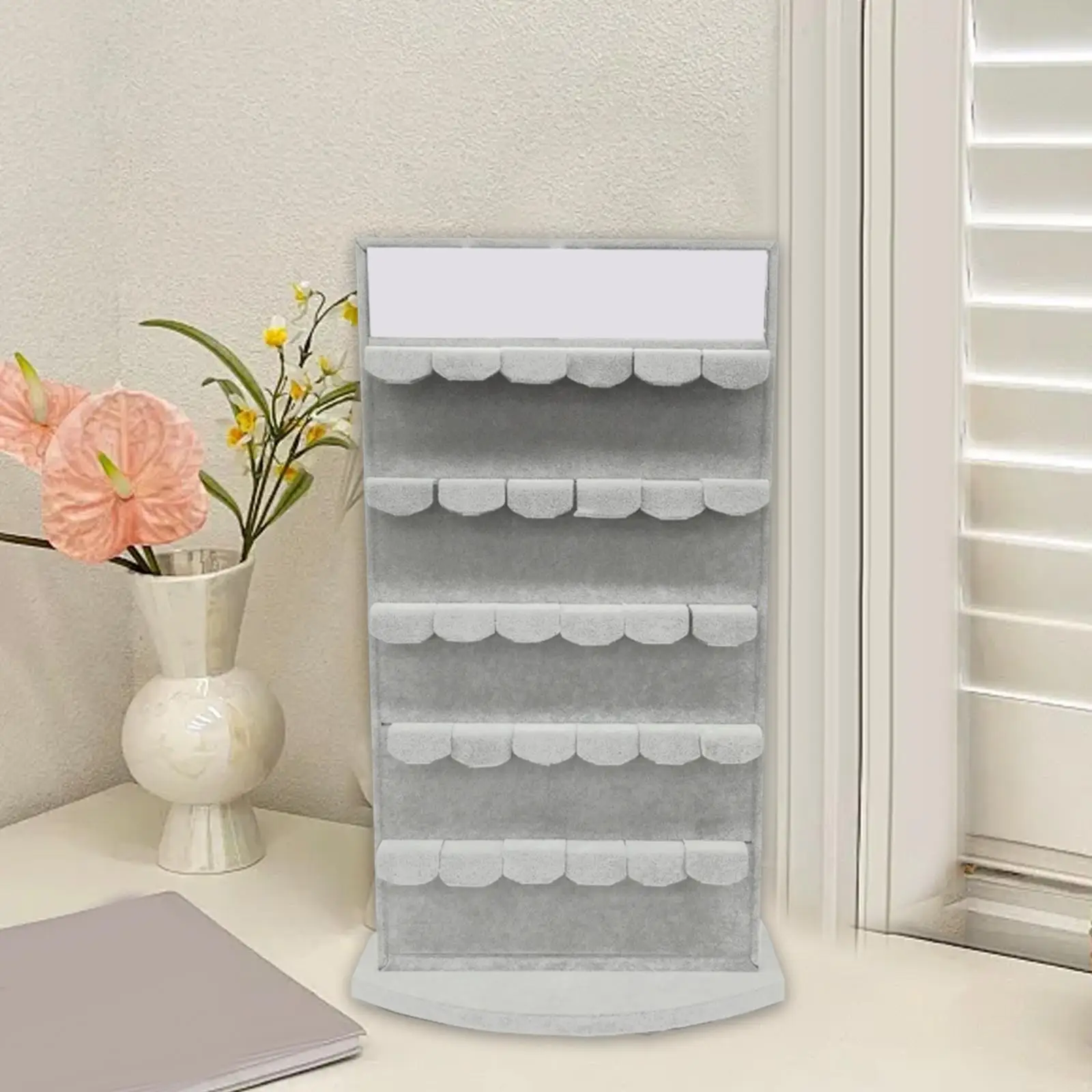 

Earring Display Stand Holder 48 Pair Women Countertop Earring Holder for Showcase Shopping Mall Shop Bedroom Live Broadcasting