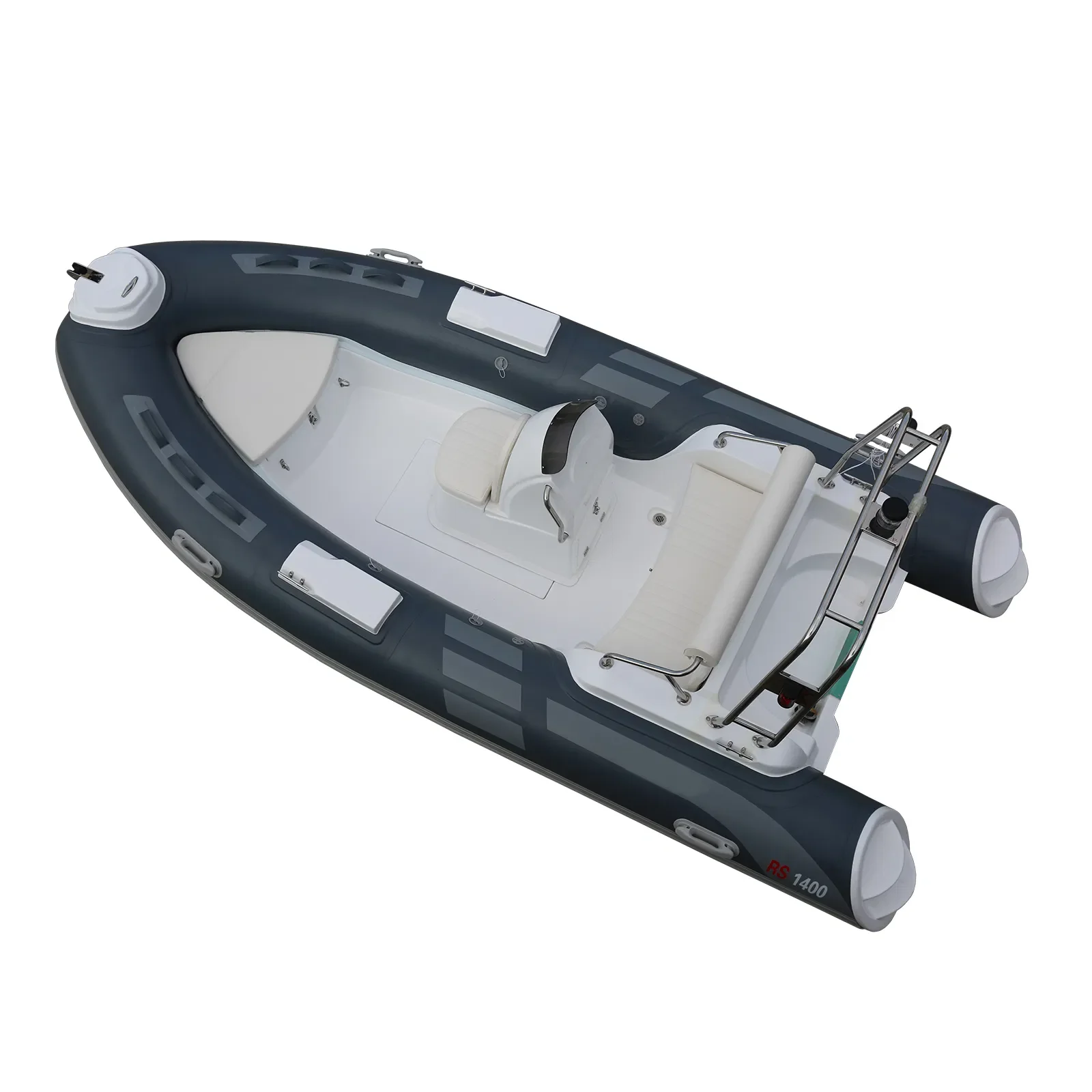 14FT Rib 430 Hypalon PVC الألياف الزجاجية بدن الضلع قارب التجديف القابل للنفخ #5