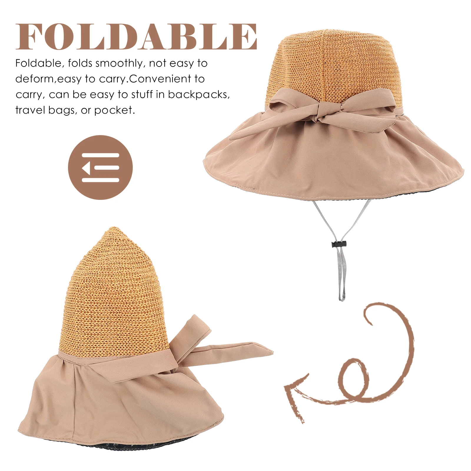 

Waterproof Sun Block Bucket Summer Outdoor Sunscreen Fisherman Cap Wide Brim For Camping Travel Gardening Big Sun Hat