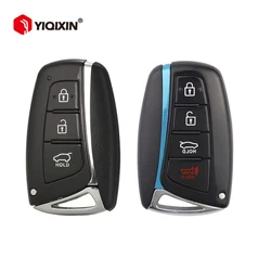 YIQIXIN 3/4 Buttons Remote Car Key Shell For Hyundai Genesis Santa Fe 2012-2018 Equus Azera Tucson Smart Fob Uncut Blade