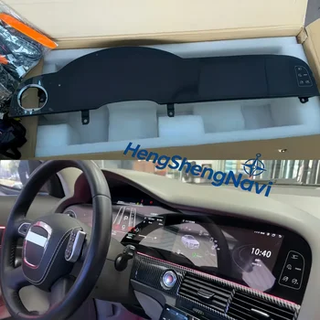 Samochodowy panel sterowania LCD z cyfrowym wyświetlaczem, podwójny ekran, radio samochodowe, CarPlay, Android, odtwarzacz multimedialny do Audi A6 A6L C6 4F 2005-2012