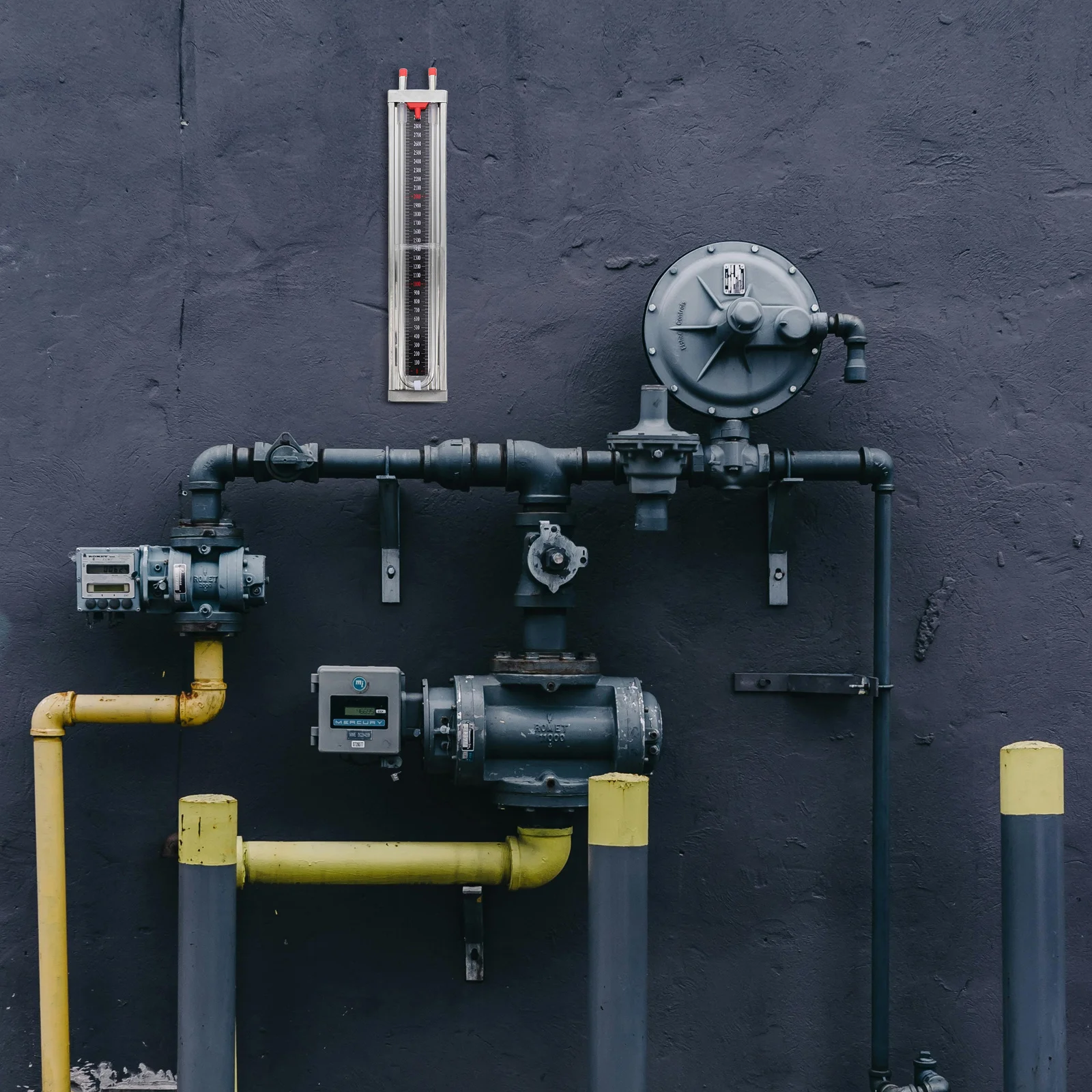 자연 가스 파이프라인 아날로그 차압 테스터용 U자형 압력 게이지 스테인레스 스틸 수기압 게이지