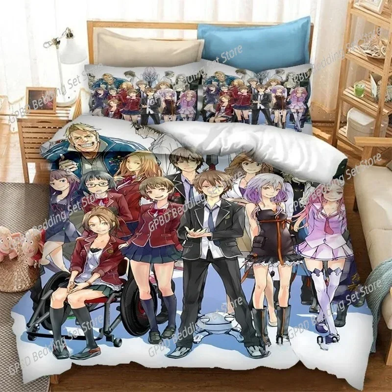 

Fashion Luxury New 3D Print Anime Guilty Crown Bedding Set Duvet Covers Pillowcases Cartoon Comforter Bedding Sets Home Textiles