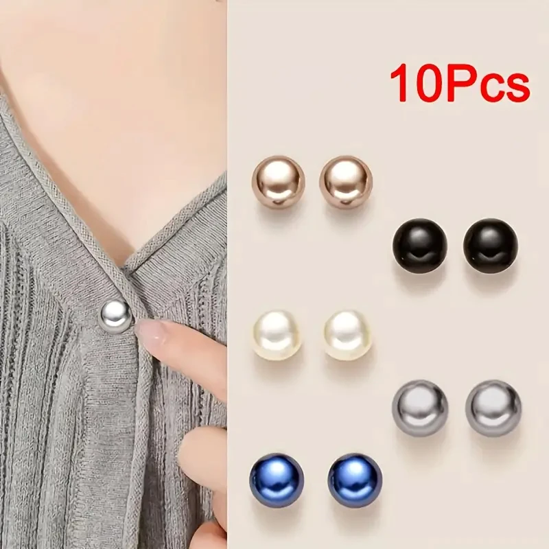 10 stks Parel Knop Pins, DIY Decoratieve Veiligheidsknop Covers Voor Schoenen, Hoeden, Tassen, Sjaals, Kraag Naald Gesp Vaste Pin Broche