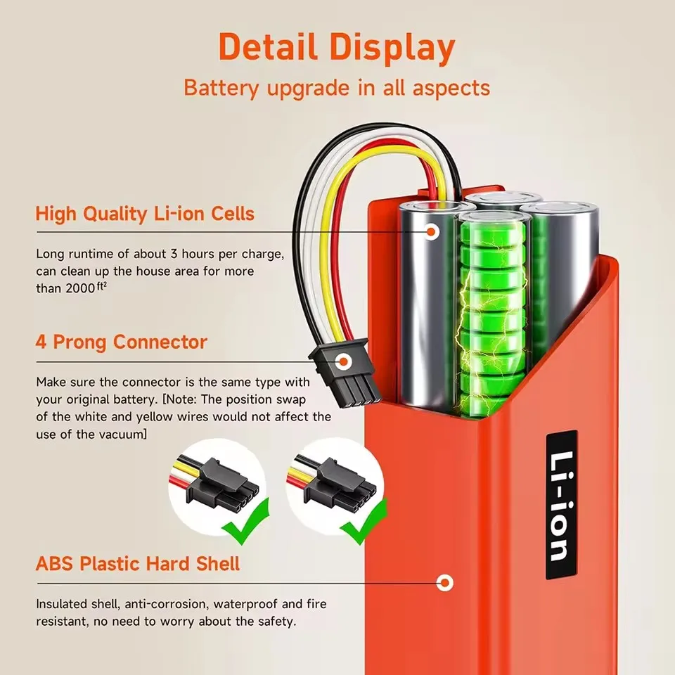 Promotional Original Replacement Battery BRR-2P4S-5200D For XIAOMI 1S 1ST Roborock SDJQR01RR Sweeping Mopping Robot Vacuum Cle