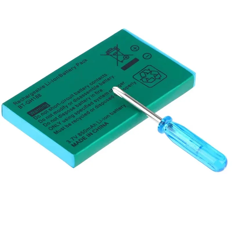 PURFIELD 850mAh 3.7V Lithium Battery for Nintendo Rechargeable Battery GBASP Game Console Boy Advance GBA SP Built-in Batteries