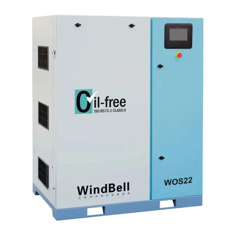 Oil-Free 22KW 11KW 5.5KW 3.7KW Industrial Silent Scroll Type Oil Free Air Compressor For Medical Food Industry