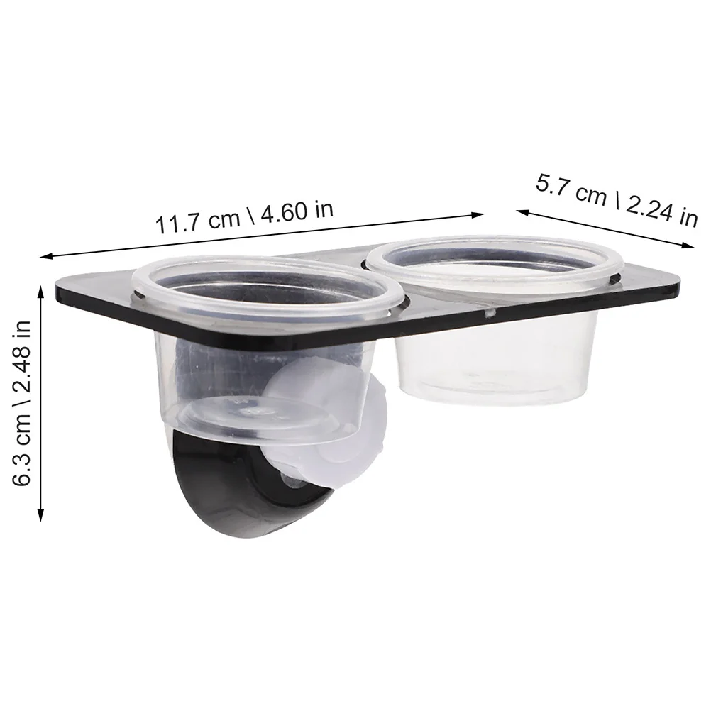 2 مجموعة مغذيات الزواحف 2 مجموعات السحلية الغذاء الحاويات الزحف تغذية الحيوانات الأليفة أداة وعاء الماء ل أبو بريص السلاحف العنكبوت الزواحف