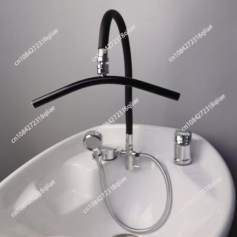 Water Circulation Shower Sprayer with Curved Pipe for Shampoo Bed Basin