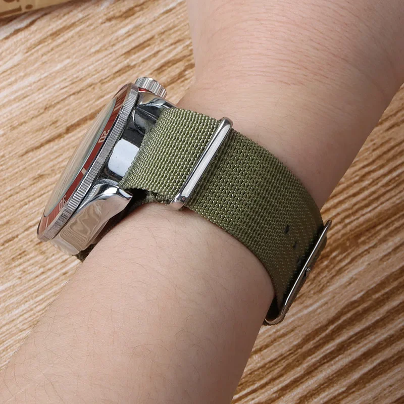 Качественный нейлоновый ремешок для часов 18 мм, 20 мм, 22 мм для Seiko, военная ребристая тканевая оплетка для часов Huawei, браслет Gt3/4 для Samsung