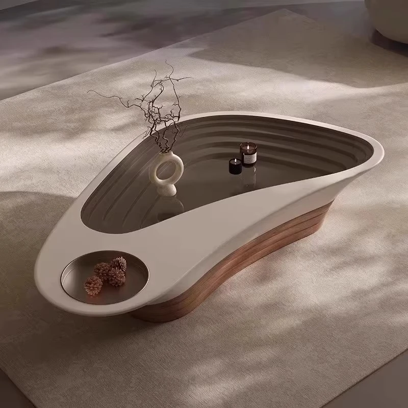 Simple modern design irregular coffee table suitable for family living room