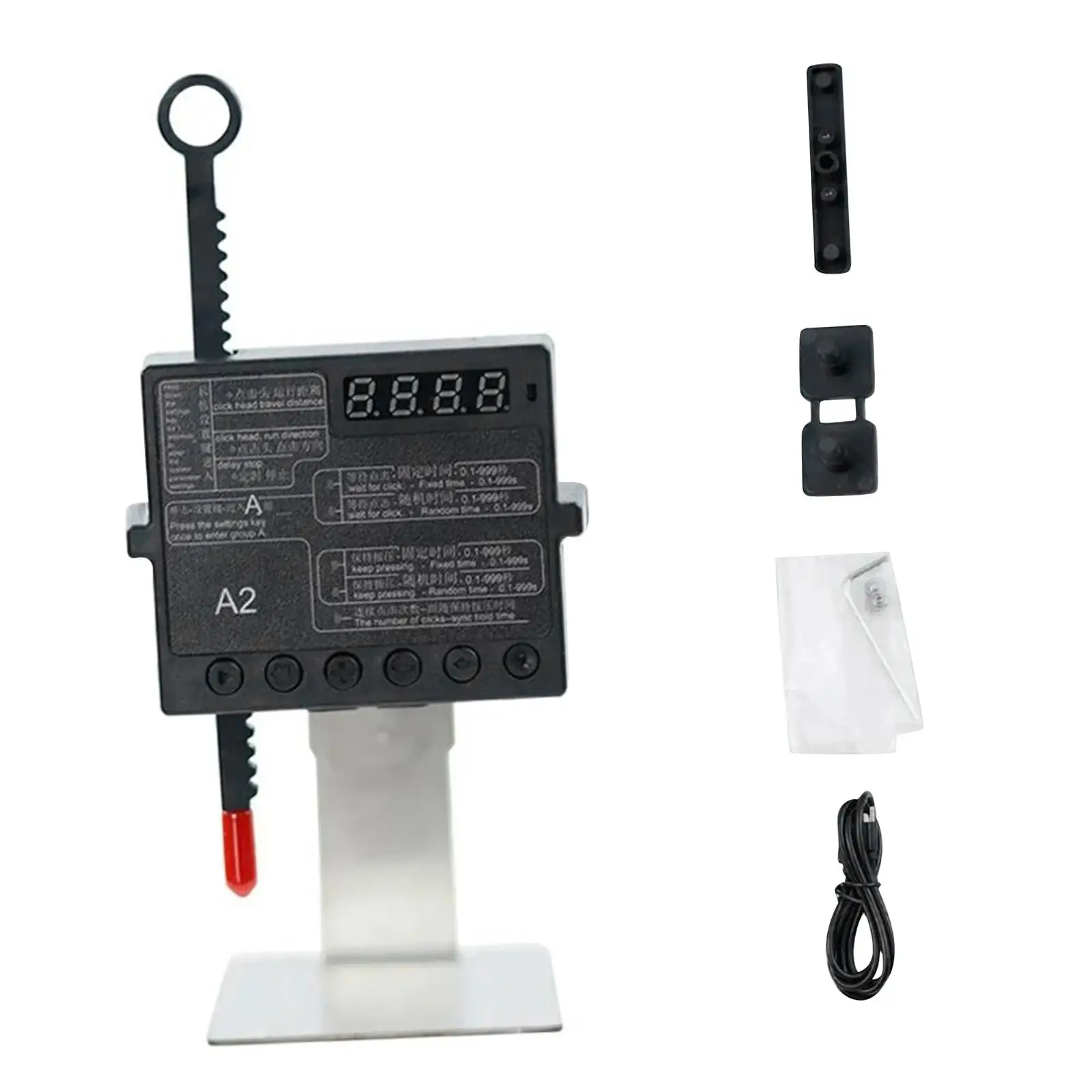 Computer Keyboard Clicker with Digital Display Adjustable Click Speed Mouse Jiggler for Laptop PC Fixed Mouse High Performance