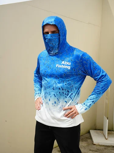 Imagen 2 del producto Camisas de manga larga de verano, ropa de protección Uv de secado rápido, máscara con capucha, camisetas de pesca Uv, ropa deportiva