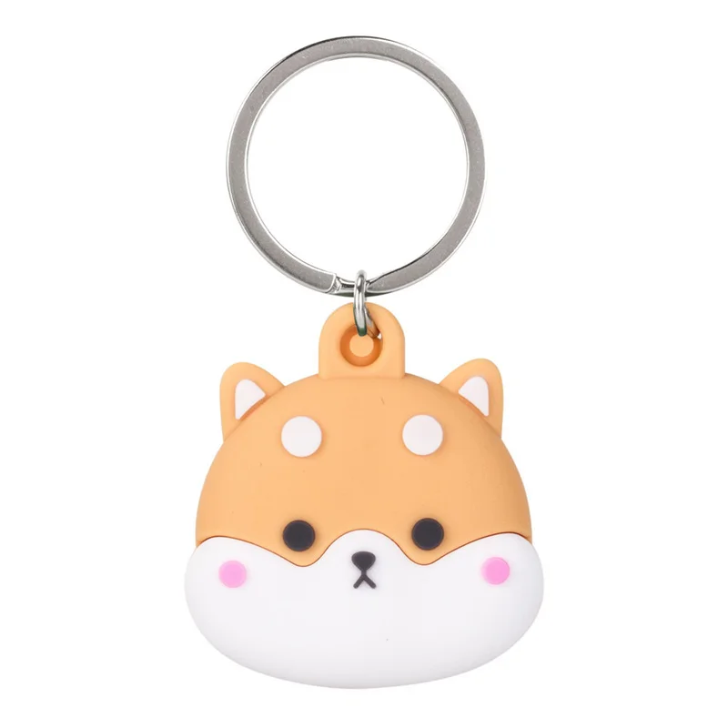 1 pc For AirTag Case Locator Cute Funny Dog Cartoon Silicone Avocado strawberryFor AirTags Locator With Keychain