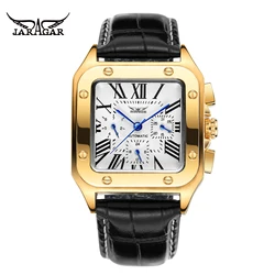 Fashion Forsining Top Brand Men Automatic Mechanical Reloj Square Leather Strap Waterproof Watchestop Luxury Business Watches