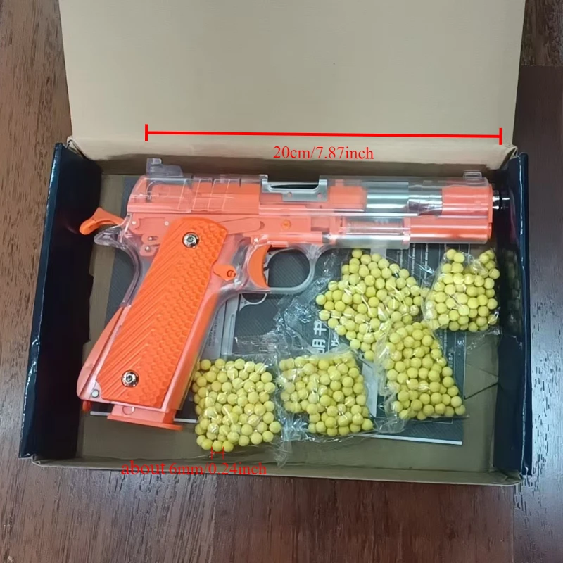 2025 enfants M1911 chambre vide suspendus mitrailleuse jouet pistolet démontage rapide manuel garçon BB balle enfants bas Magazine