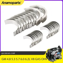 Engine Main ConRod Bearings Set Fit 4.8 5.3 5.7 6.0 6.2 L For GM Chevrolet Cadillac 4.8L 5.3L 5.7L 6.0L 6.2L V8 GAS OHV