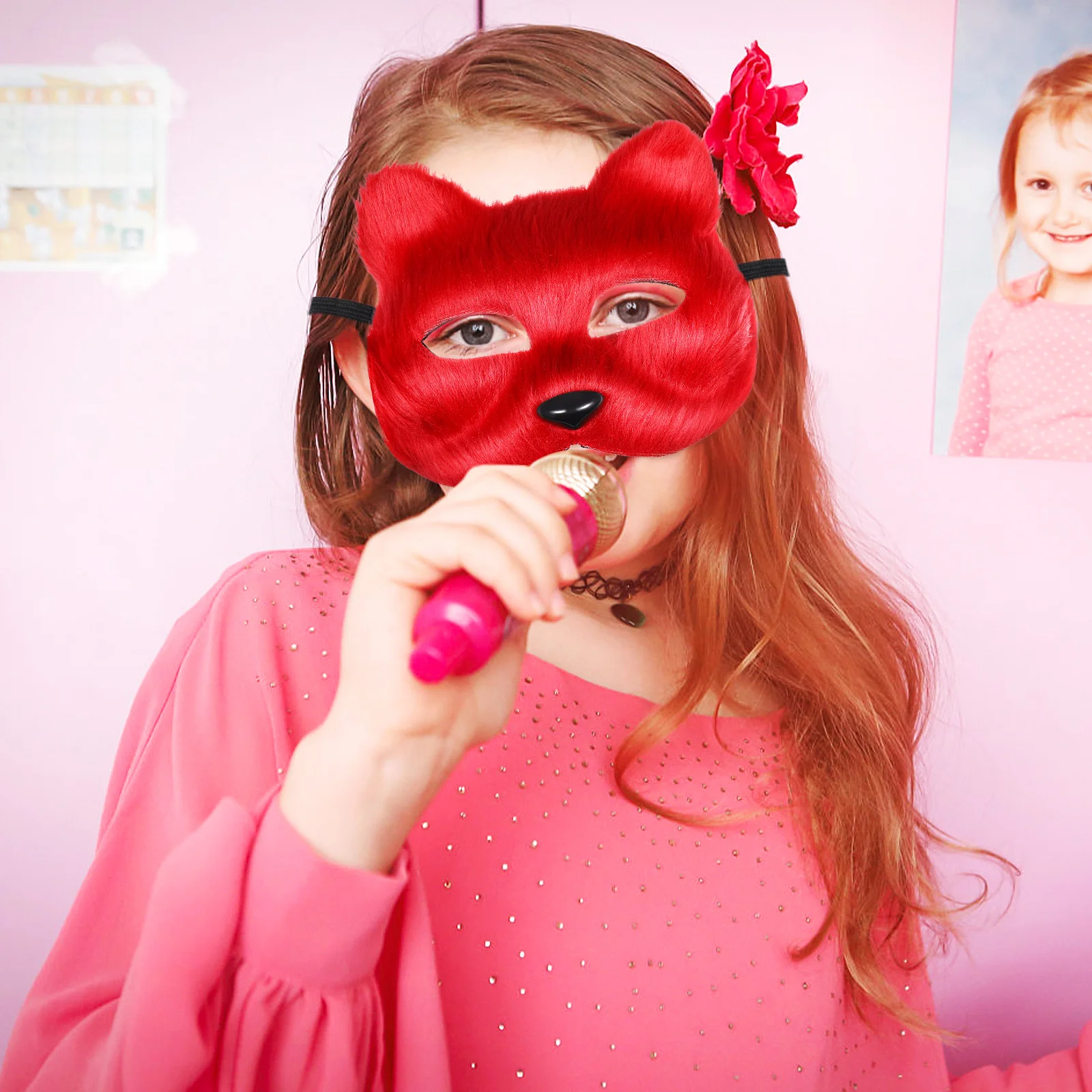 

Fox Mask Lightweight Comfortable Breathing Surface Halloween Cosplay Carnival Masquerade Ball Selfie Photos Family Fun Toys