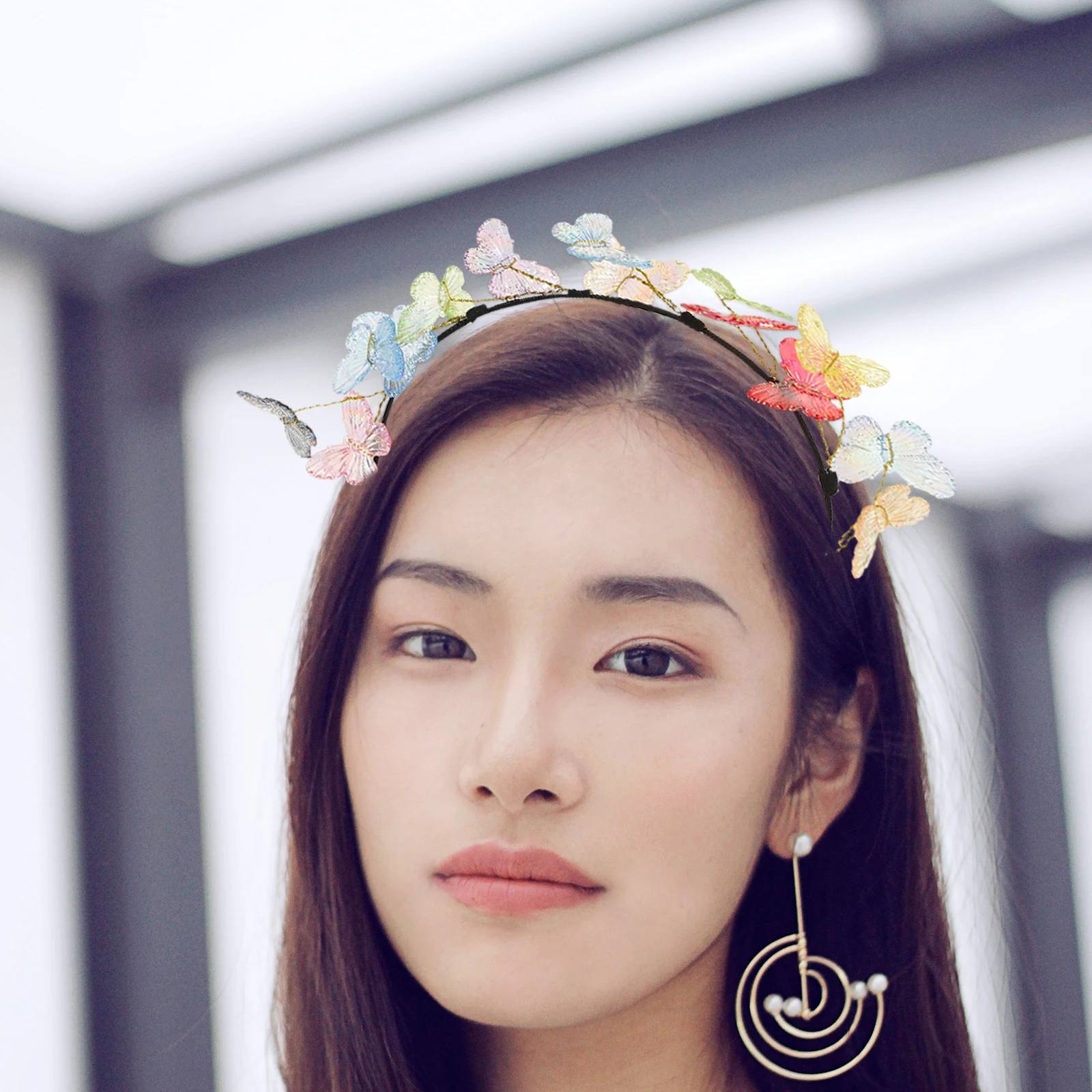 

14 шт., повязка на голову с бабочкой, женские аксессуары для волос, 14 красочных бабочек, декоративный головной убор для свадебной вечеринки, легкий вес