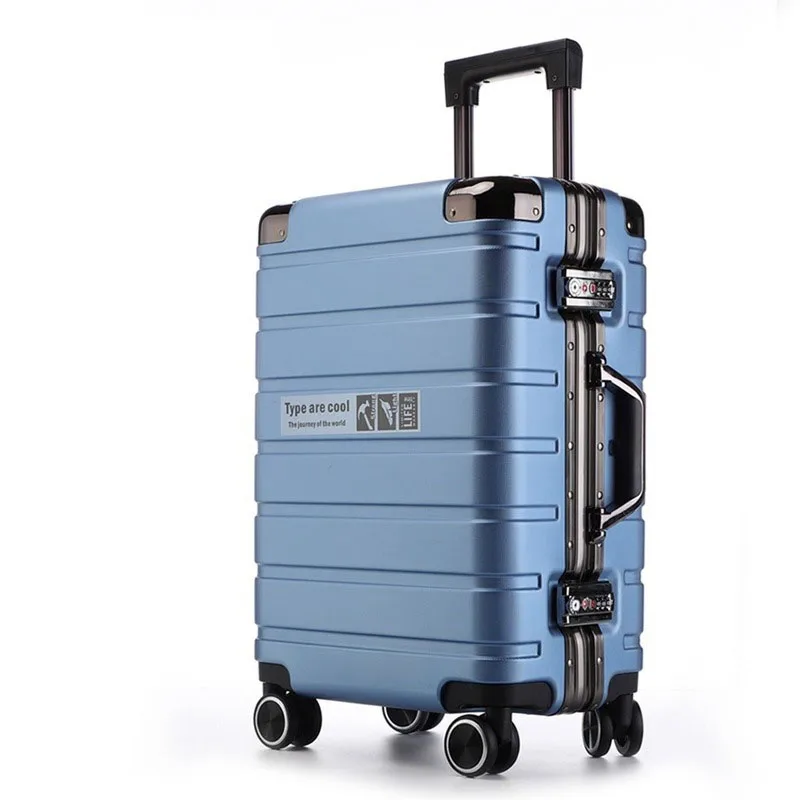 

Aluminum Frame Rolling Luggage Neutral Both Men Women Travel Suitcase Universal Wheel Password Boarding Suitcase