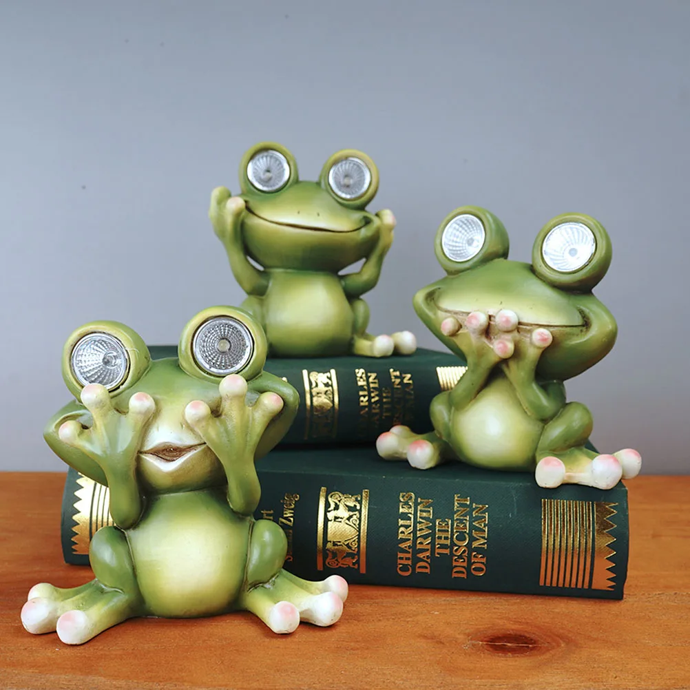 

Solar Frog Resin Ornament NiMH Batteries Powered Garden Lawn Decor Outdoor Garden Decor Lawn Statue Night Light