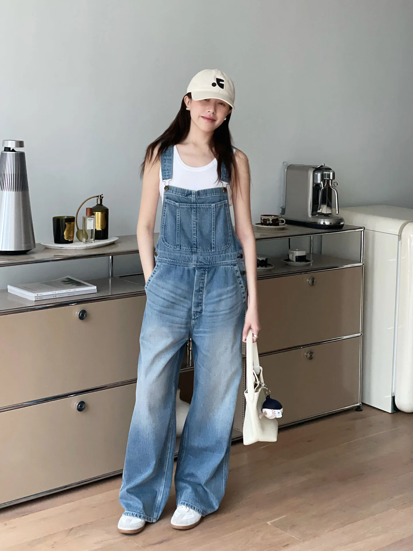 

Модные свободные женские джинсовые брюки-комбинезон Fish Buy Buy из тонкой ткани синего цвета, прямого кроя, из смесового хлопка, мягкие и удобные