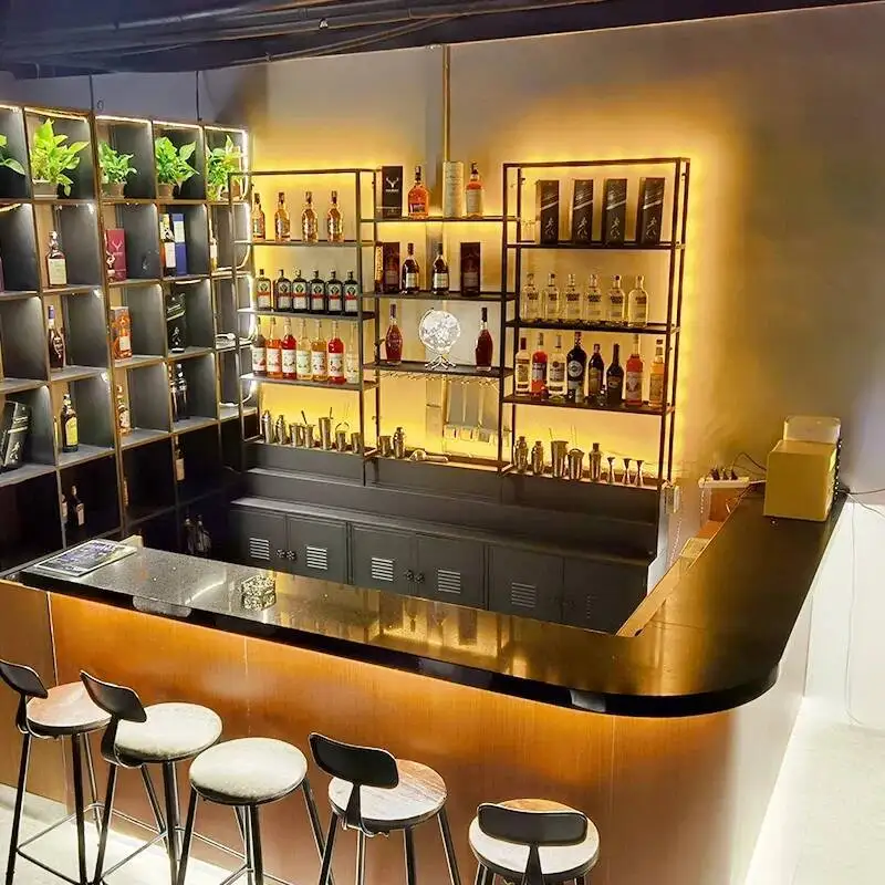 Clube montado na parede armários de vinho armazenamento de canto industrial comercial rack de vinho titular adega barzinho móveis do hotel