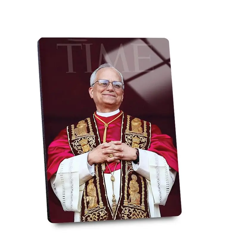 Pope Leo XIV's High-end Exquisite Crystal Photo Frame Office Study Ornament Decoration To Give Gift Frameless Painting Ornaments